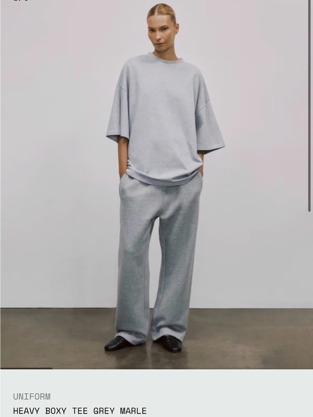 Entire Studios Heavy Boxy Tee- Medium Grey